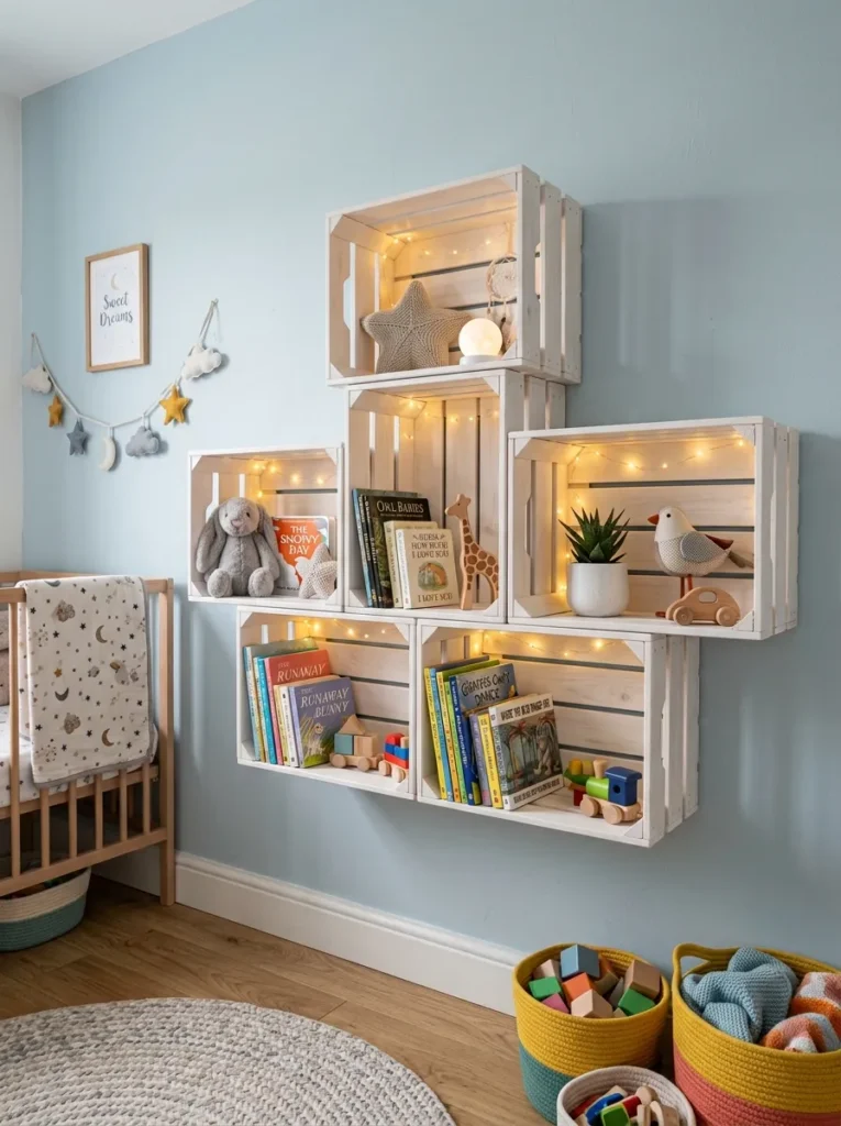 Crate Shelf Ideas