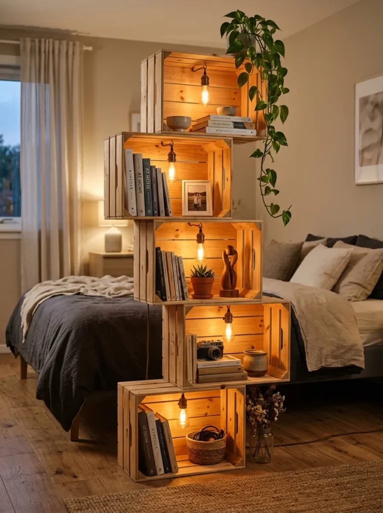 Crate Shelf Ideas