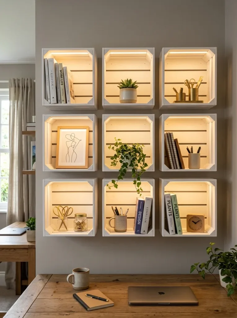 Crate Shelf Ideas